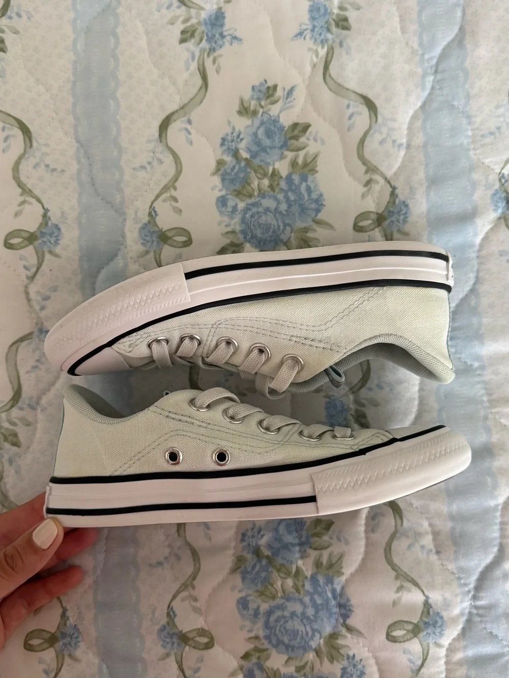 Converse Kids Low Top Sneakers in Pale Mint
